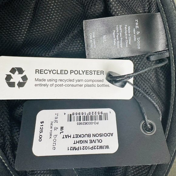 Rag & Bone Addison Bucket Hat Olive Night Size M/L MSRP 125$ - Picture 4 of 4